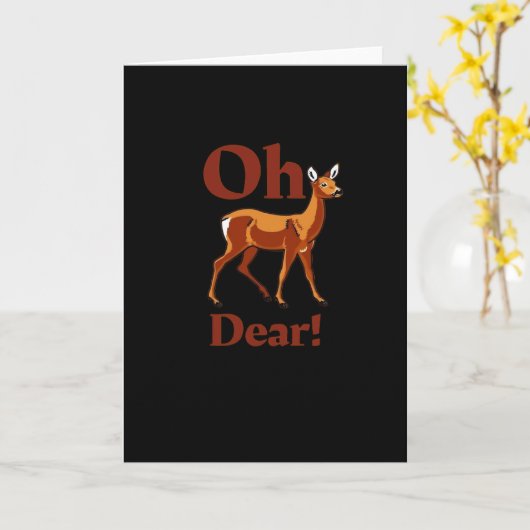 Oh Dear Trendy Clean Design Kaart (Gele Bloem)