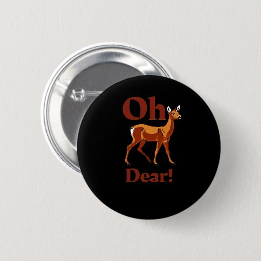Oh Dear Trendy Clean Design Ronde Button 5,7 Cm (Voorkant /achterkant)