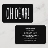 OH DEAR! VISITEKAARTJE (Voorkant / Achterkant)