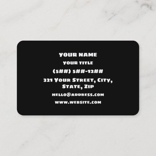 OH DEAR! VISITEKAARTJE (Achterkant)