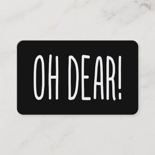 OH DEAR! VISITEKAARTJE (Voorkant)