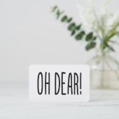 OH DEAR! VISITEKAARTJE (Staand voorkant)