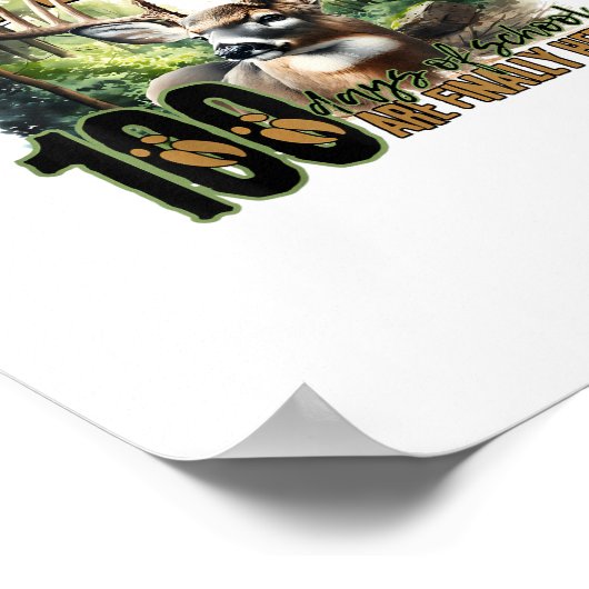 Oh Deer 100 Days Of School Deer Hunting Celebratio Poster (Hoek)