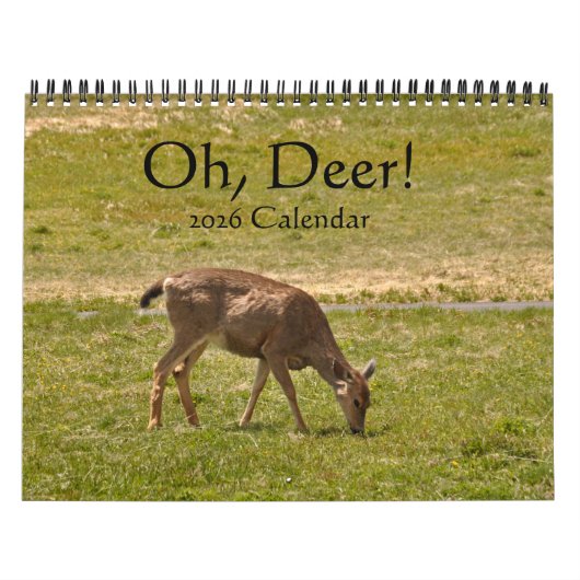 Oh, Deer! 12-maands 2026 kalender (Hoes)