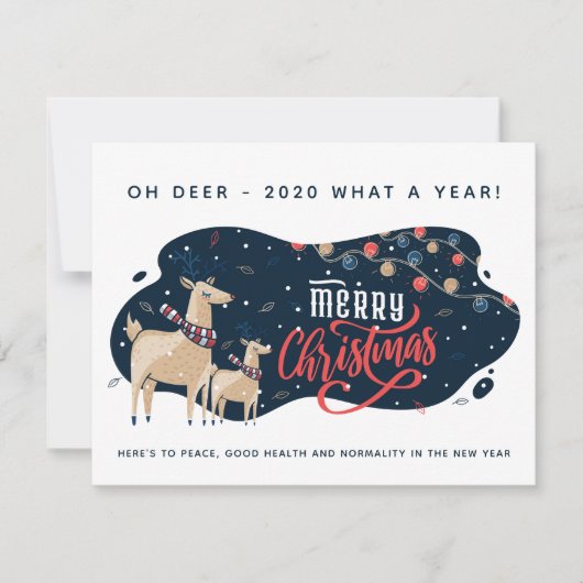 Oh Deer 2020 wat een jaar! Kerstvakantie Grappig (Voorkant)
