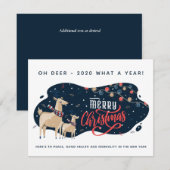 Oh Deer 2020 wat een jaar! Kerstvakantie Grappig (Voorkant / Achterkant)