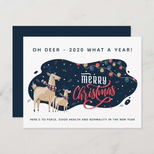 Oh Deer 2020 wat een jaar! Kerstvakantie Grappig (Voorkant / Achterkant)
