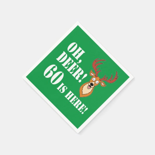 Oh Deer 60e verjaardag servetten (Hoek)
