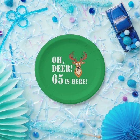 Oh Deer 65th Birthday Paper Bord (Feest)