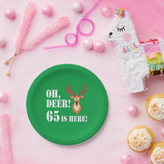 Oh Deer 65th Birthday Paper Bord (Feest)