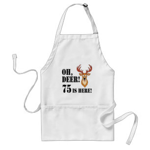 Oh Deer 75th Birthday Adult Apron Standaard Schort