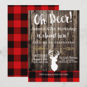 Oh Deer! Achtergrond jachthout mannen Birthday Kaart (Voorkant / Achterkant)