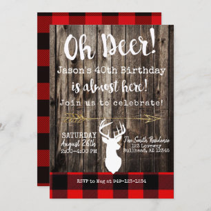 Oh Deer! Achtergrond jachthout mannen Birthday Kaart
