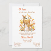 Oh Deer All in One Uitnodiging Herfst Thema (Voorkant)
