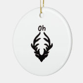 Oh Deer Artistic Clean Style Keramisch Ornament (Links)