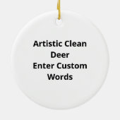 Oh Deer Artistic Clean Style Keramisch Ornament (Achterkant)