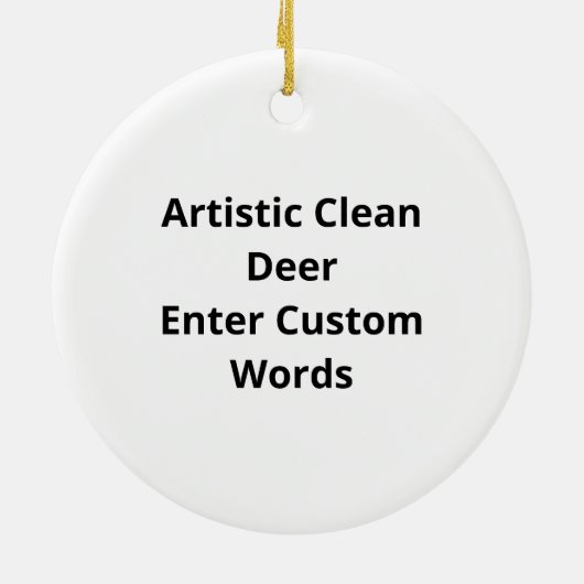 Oh Deer Artistic Clean Style Keramisch Ornament (Achterkant)