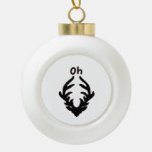 Oh Deer Artistic Clean Style  Keramische Bal Ornament (Voorkant)