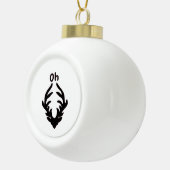 Oh Deer Artistic Clean Style Keramische Bal Ornament (Rechts)