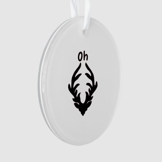 Oh Deer Artistic Clean Style Ornament (voorkant)