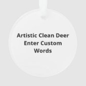 Oh Deer Artistic Clean Style Ornament (achterkant)