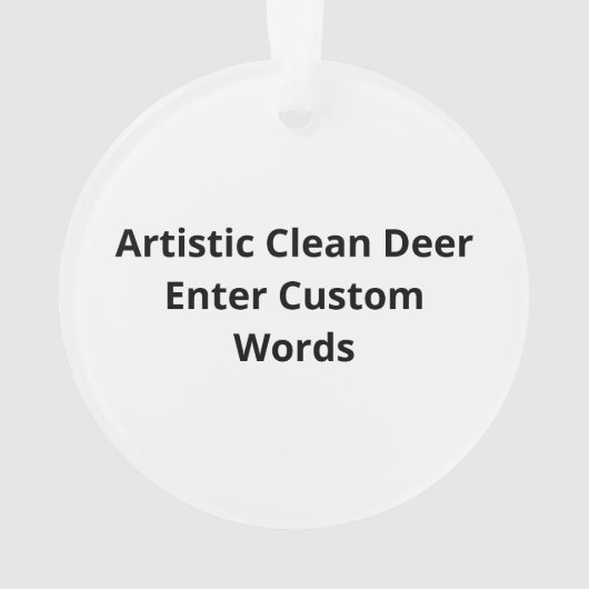 Oh Deer Artistic Clean Style Ornament (achterkant)