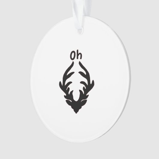 Oh Deer Artistic Clean Style Ornament (voorkant)