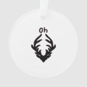 Oh Deer Artistic Clean Style Ornament (voorkant)