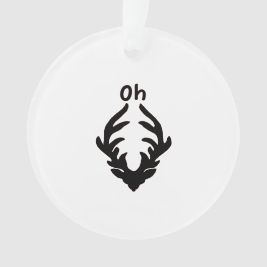 Oh Deer Artistic Clean Style Ornament (voorkant)