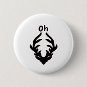 Oh Deer Artistic Clean Style Ronde Button 5,7 Cm (Voorkant)