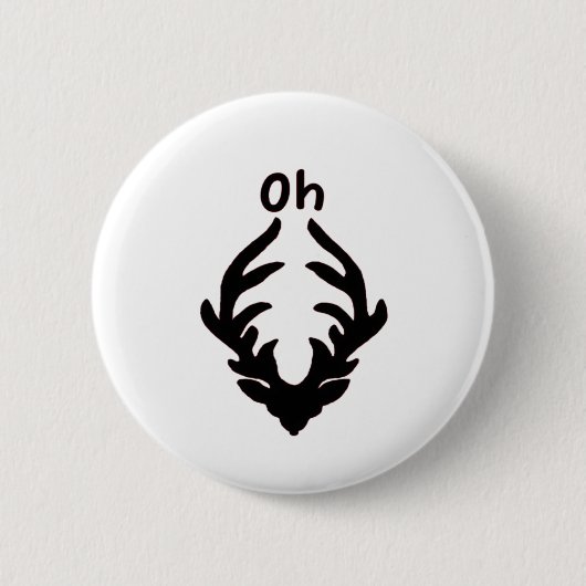 Oh Deer Artistic Clean Style Ronde Button 5,7 Cm (Voorkant)