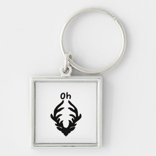 Oh Deer Artistic Clean Style Sleutelhanger (Voorkant)