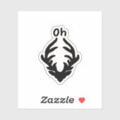 Oh Deer Artistic Clean Style  Sticker (Vel)