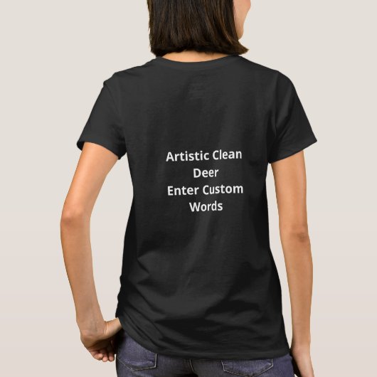 Oh Deer Artistic Clean Style T-shirt (Achterkant)