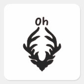 Oh Deer Artistic Clean Style  Vierkante Sticker (Voorkant)