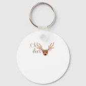 Oh Deer Artistic Style Keychain (Voorkant)
