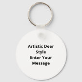 Oh Deer Artistic Style Keychain (Achterkant)
