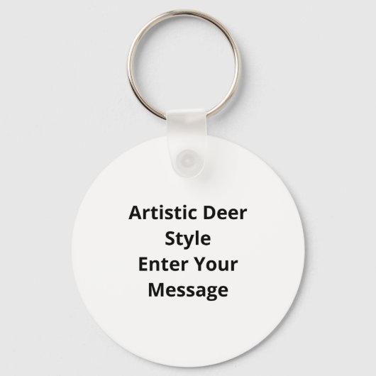 Oh Deer Artistic Style Keychain (Achterkant)