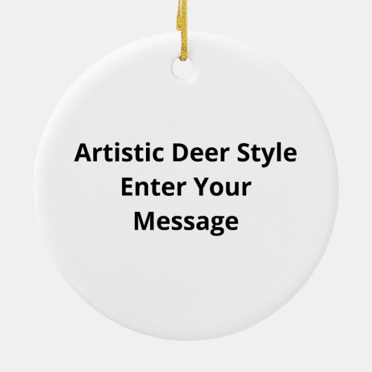 Oh Deer Artistic Style Ornament (Achterkant)