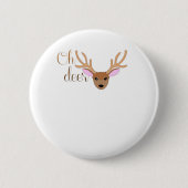 Oh Deer Artistic Style  Ronde Button 5,7 Cm (Voorkant)
