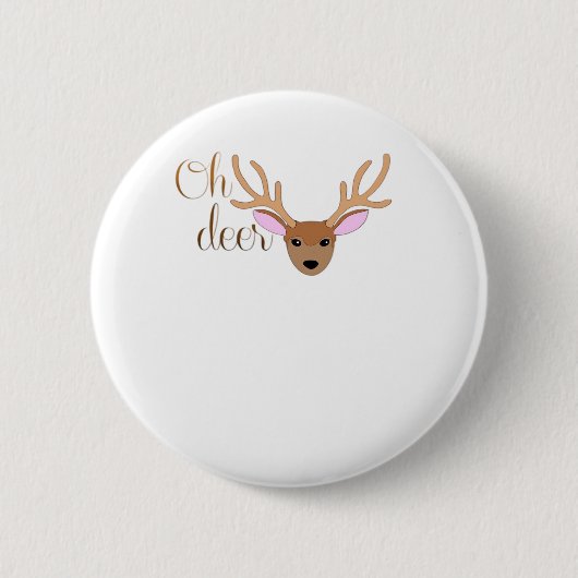 Oh Deer Artistic Style Ronde Button 5,7 Cm (Voorkant)