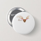 Oh Deer Artistic Style Ronde Button 5,7 Cm (Voorkant /achterkant)