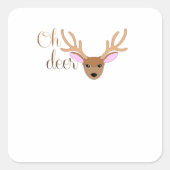 Oh Deer Artistic Style  Vierkante Sticker (Voorkant)