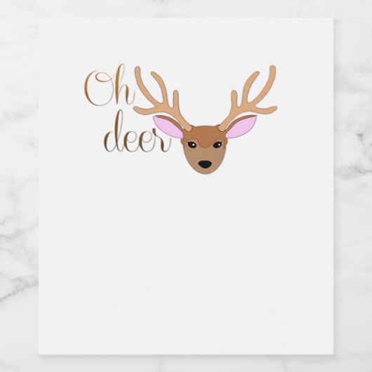 Oh Deer Artistic Style  Wijn Etiket (Enkel label)