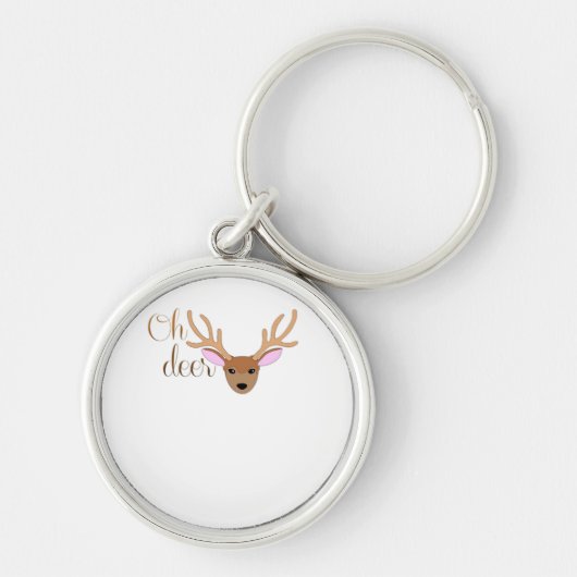 Oh Deer Artistieke Stijl Sleutelhanger (Voorkant)