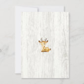 Oh Deer Baby Girls Foto geboorteaankondiging Aankondiging (Achterkant)