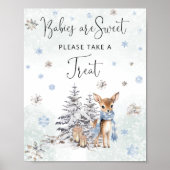 Oh Deer Baby Jongen Baby's zijn Zoet Neem een trak Poster (Voorkant)