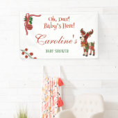 Oh, Deer! Baby’s Here! – Christmas Baby Shower Spandoek (Insitu)
