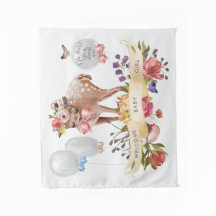 Oh Deer Baby Shower Achtergrondpaneel
