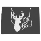 Oh Deer Baby shower Blue Boy Groot Cadeauzakje (Voorkant)